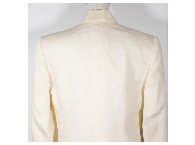 Hermès Conjunto de falda de lino Hermes blanco - vista 4
