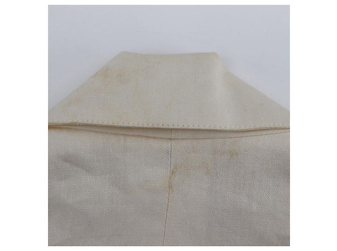 Hermès Conjunto de falda de lino Hermes blanco - vista 5
