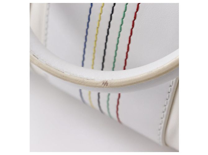 Céline Borsa a mano Celine Mini Boston in nylon, tela e pelle Bianco - vista 11