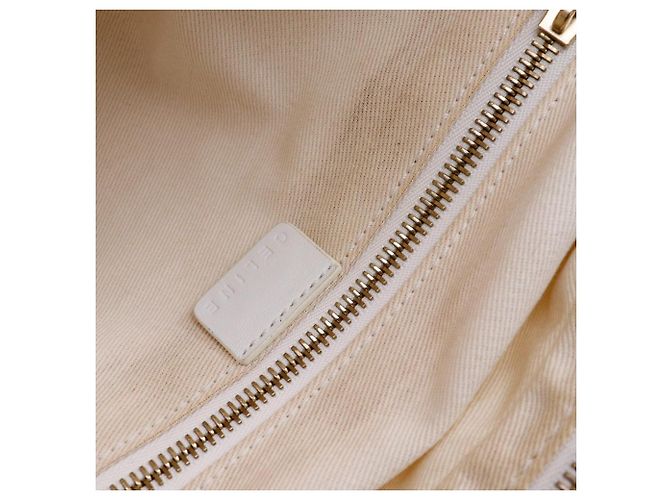 Céline Borsa a mano Celine Mini Boston in nylon, tela e pelle Bianco - vista 16
