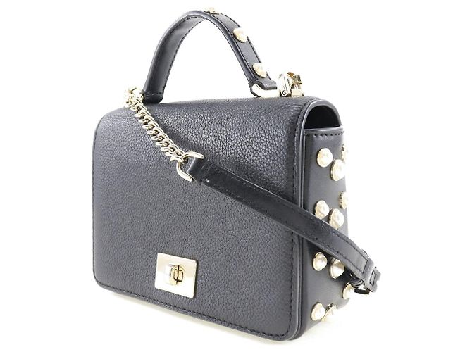 Borsa a spalla 2WAY in pelle con perle finte Kate Spade Nero - vista 2