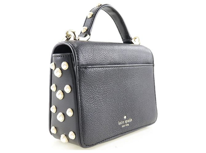 Borsa a spalla 2WAY in pelle con perle finte Kate Spade Nero - vista 3