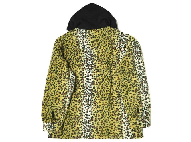 Supreme Fleece Zip Up Hooded Shirt XL Brown Leopard - vista 2