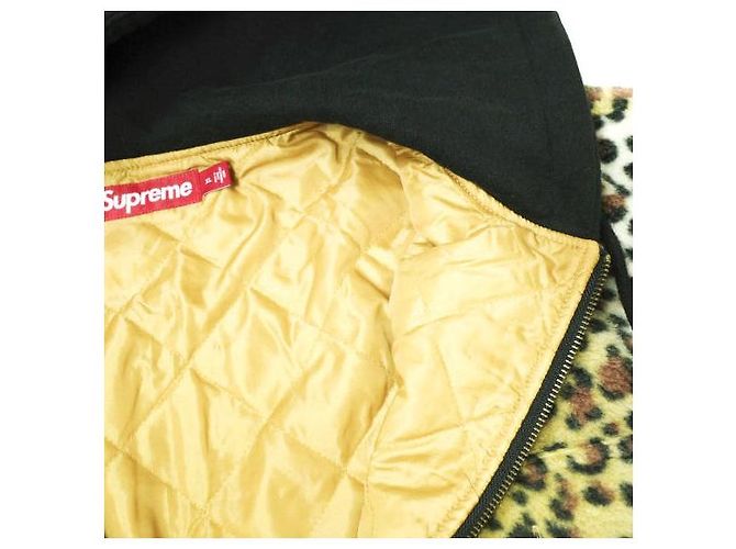 Supreme Fleece Zip Up Hooded Shirt XL Brown Leopard - vista 7