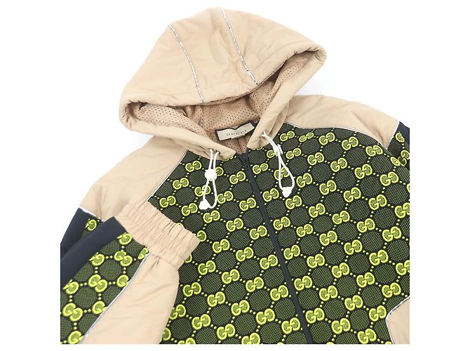Gucci Nylon GG Zip Hoodie Jacke Beige M - Ansicht 2