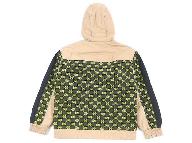 Gucci Nylon GG Zip Hoodie Jacke Beige M - Ansicht 4
