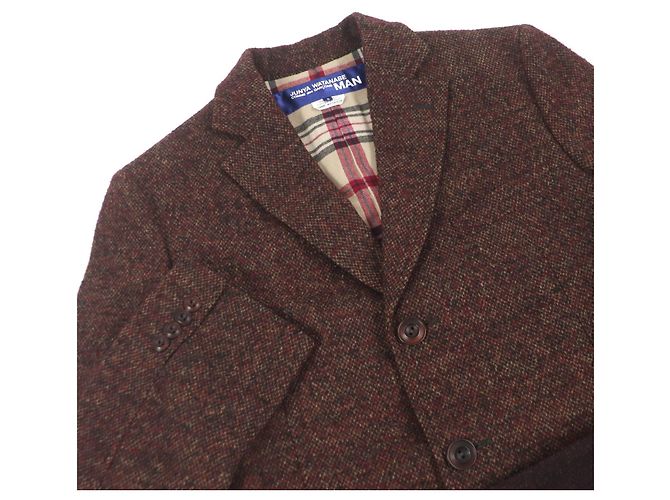 Abrigo de tweed marrón JUNYA WATANABE MAN COMME des GARCONS S Castaño - vista 2