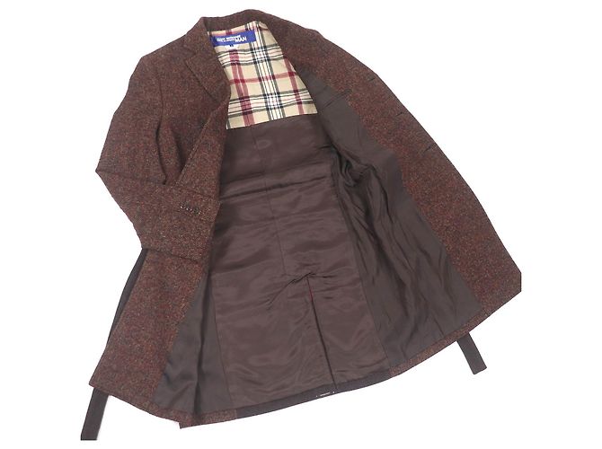 Abrigo de tweed marrón JUNYA WATANABE MAN COMME des GARCONS S Castaño - vista 3