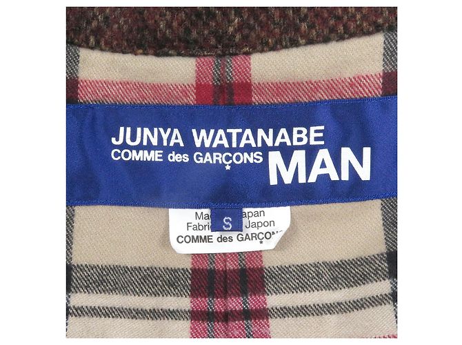 Abrigo de tweed marrón JUNYA WATANABE MAN COMME des GARCONS S Castaño - vista 6