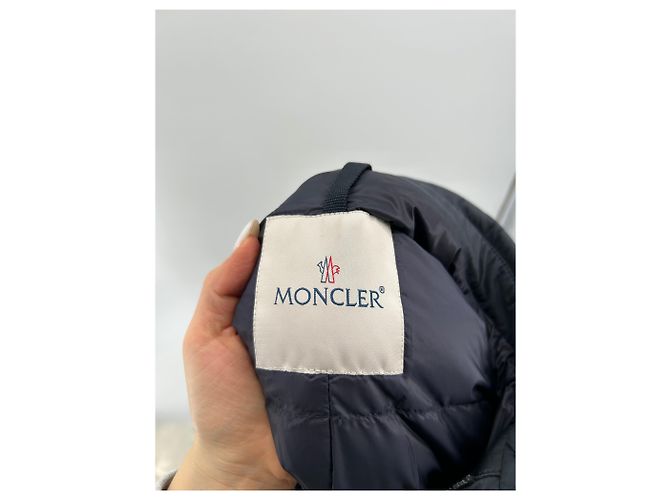 Casacos MONCLER T.0 - 6 2 Poliéster Azul marinho - vista 3