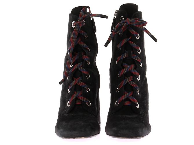 PRADA Stivaletti T.EU 39 Camoscio Nero - vista 4
