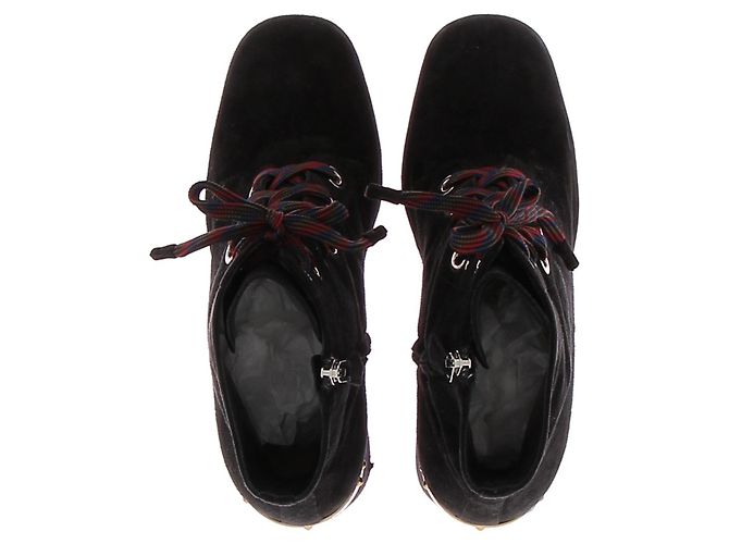 PRADA Stivaletti T.EU 39 Camoscio Nero - vista 6
