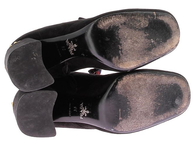 PRADA Stivaletti T.EU 39 Camoscio Nero - vista 7