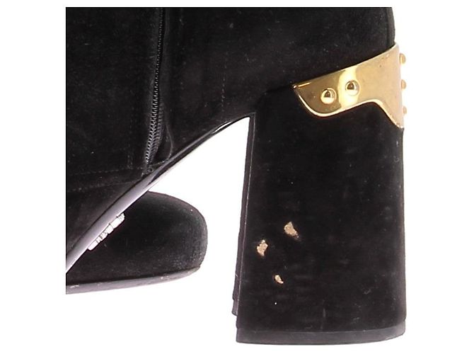 PRADA Stivaletti T.EU 39 Camoscio Nero - vista 9