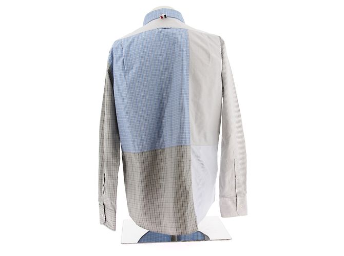 THOM BROWNE Camicie T.International M Cotone Blu - vista 2