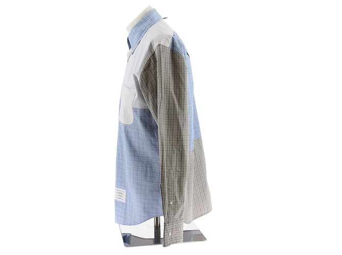 THOM BROWNE Camicie T.International M Cotone Blu - vista 4