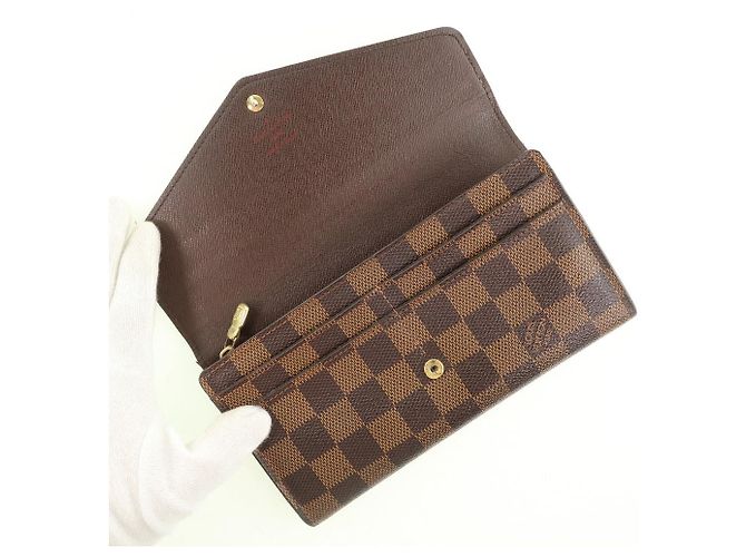 Louis Vuitton Damier Canvas Sarah Wallet N63209 Brown - view 6