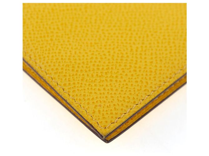 Hermès Portafoglio Lungo Bearn Epsom Giallo Hermes - vista 4
