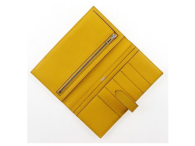 Hermès Portafoglio Lungo Bearn Epsom Giallo Hermes - vista 5
