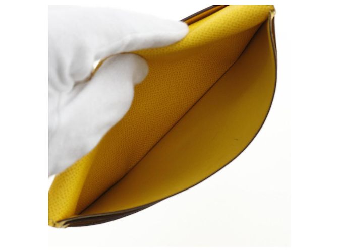 Hermès Portafoglio Lungo Bearn Epsom Giallo Hermes - vista 6