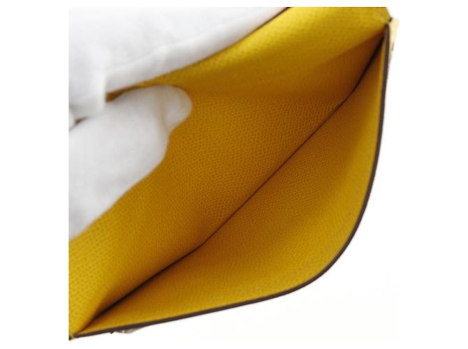 Hermès Portafoglio Lungo Bearn Epsom Giallo Hermes - vista 7