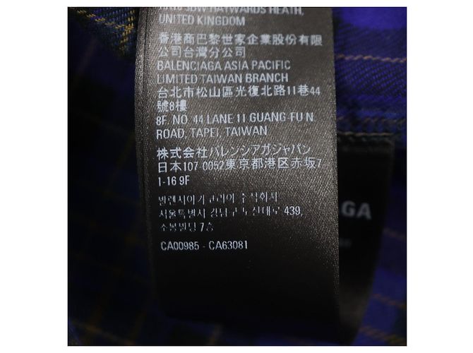 Camiseta de algodão estampada xadrez desgastada Balenciaga L - vista 10