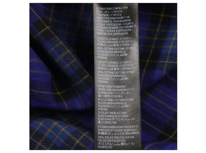 Camiseta de algodão estampada xadrez desgastada Balenciaga L - vista 9