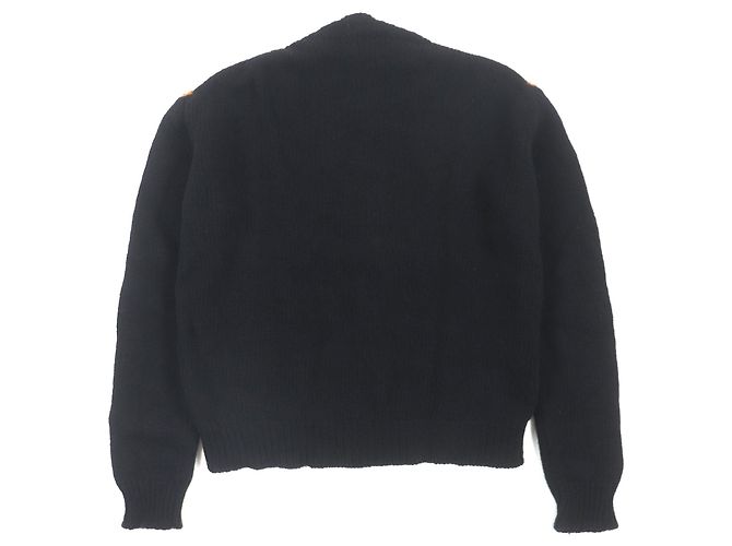 Autre Marque MARNI×CARHARTT Woll-Seiden-Logo-Strickpullover Schwarz - Ansicht 3