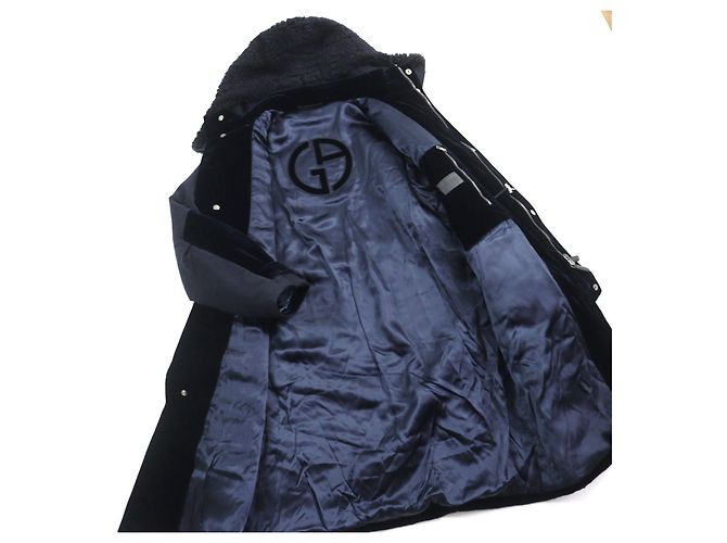 Casaco com capuz de lã virgem Giorgio Armani XL - vista 3