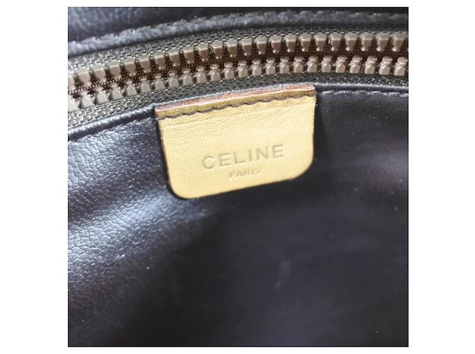 Céline Borsa a Spalla in PVC Celine Macadam Marrone - vista 10