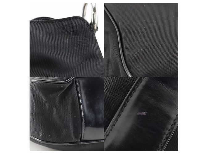 Gucci Nylon Canvas Bamboo Handtasche 2way Schwarz - Ansicht 7