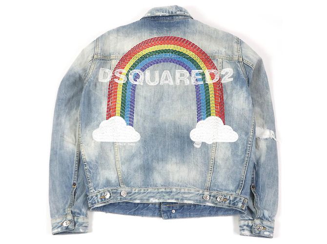 Giacca di jeans blu indaco Dsquared2 Dan - vista 2
