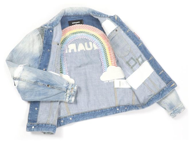 Giacca di jeans blu indaco Dsquared2 Dan - vista 4