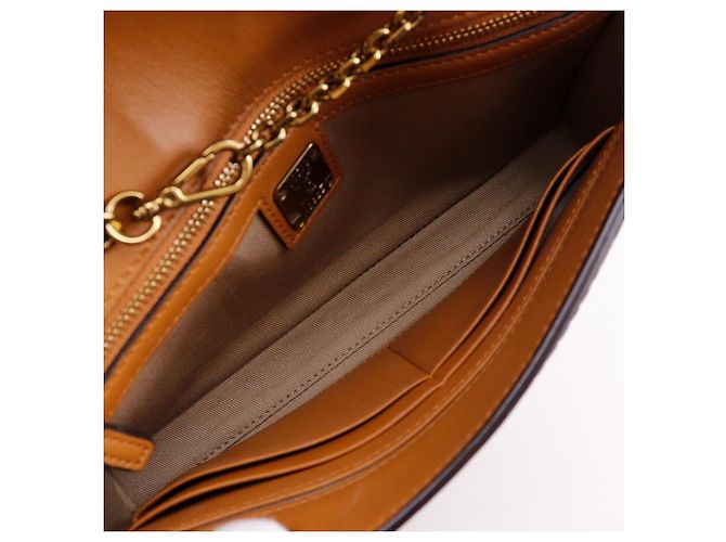 MCM Tracy Borsa Media a Spalla in Pelle PVC Marrone - vista 5