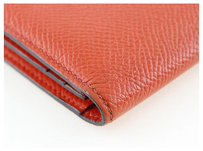 Hermès Cartera Larga Beancoufle Hermes Naranja - vista 4