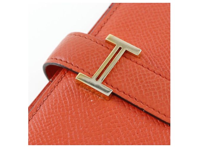 Hermès Cartera Larga Beancoufle Hermes Naranja - vista 8