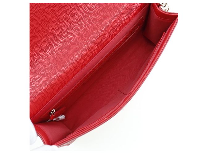 Autre Marque Borsa a spalla in pelle Mario Valentino 2WAY Clutch Rossa Rosso - vista 5