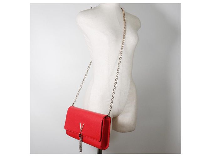 Autre Marque Borsa a spalla in pelle Mario Valentino 2WAY Clutch Rossa Rosso - vista 9