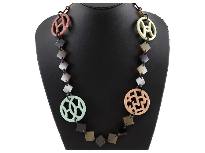 Hermès Collana Diva Hermes in corno di bufalo Multicolore - vista 2