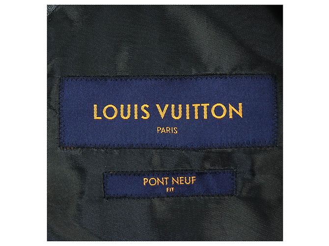 Terno de lã e seda de botão duplo Louis Vuitton cinza Marrom - vista 12