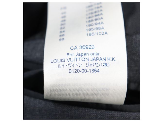 Terno de lã e seda de botão duplo Louis Vuitton cinza Marrom - vista 18