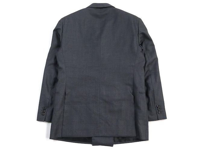 Terno de lã e seda de botão duplo Louis Vuitton cinza Marrom - vista 4