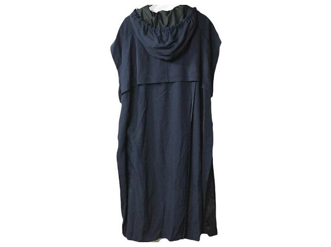 Autre Marque Vestido con capucha de acetato TOGA Marino Azul marino - vista 2