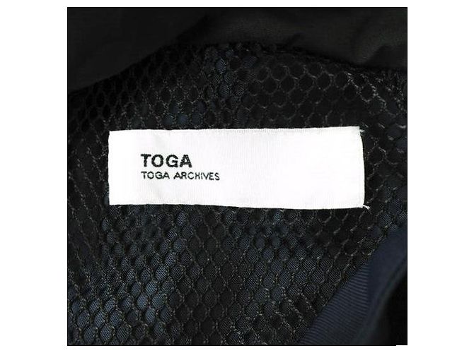 Autre Marque Vestido con capucha de acetato TOGA Marino Azul marino - vista 3