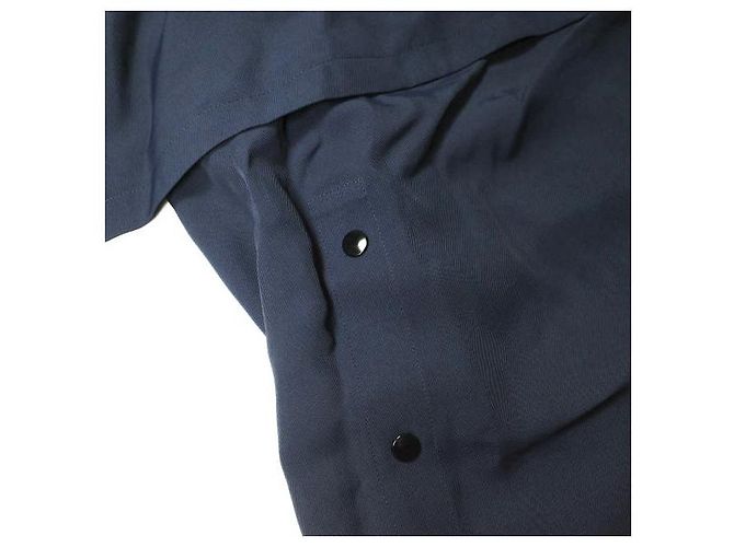 Autre Marque Vestido con capucha de acetato TOGA Marino Azul marino - vista 6