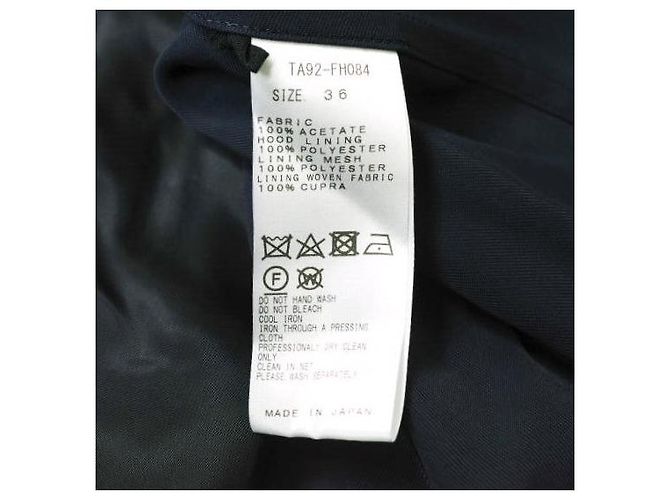 Autre Marque Vestido con capucha de acetato TOGA Marino Azul marino - vista 8