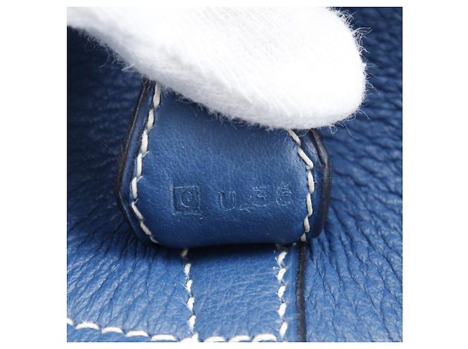 Hermès Borsa Hermes Bolide 37 in pelle Clémence blu - vista 10