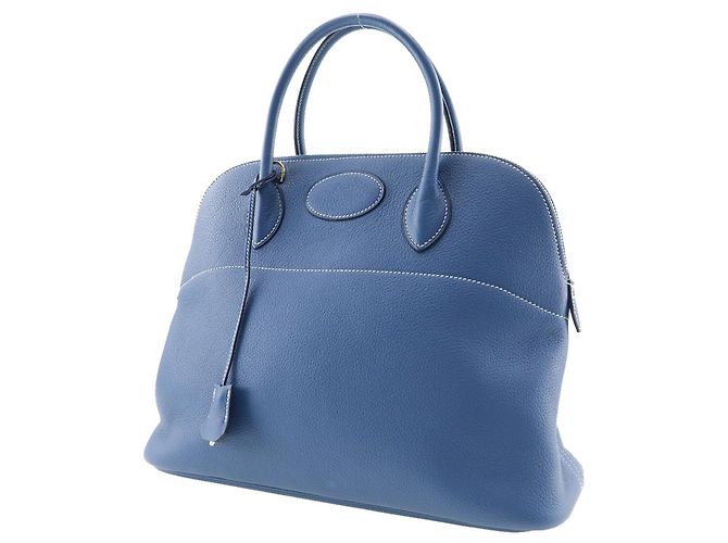 Hermès Borsa Hermes Bolide 37 in pelle Clémence blu - vista 2