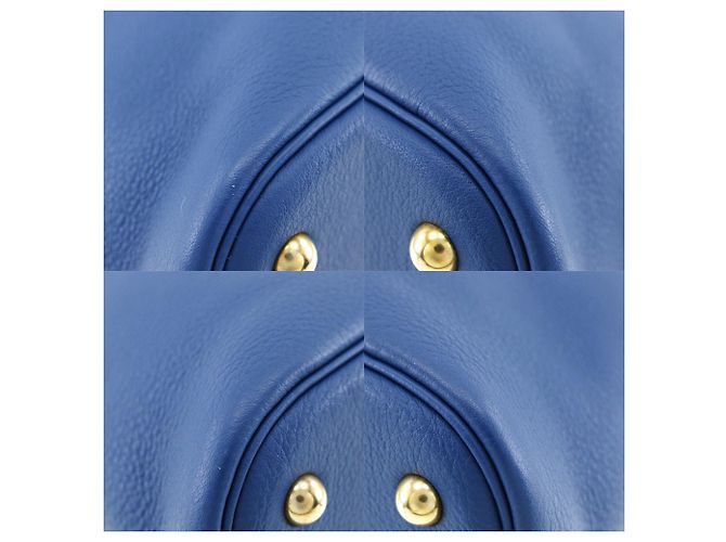 Hermès Borsa Hermes Bolide 37 in pelle Clémence blu - vista 4