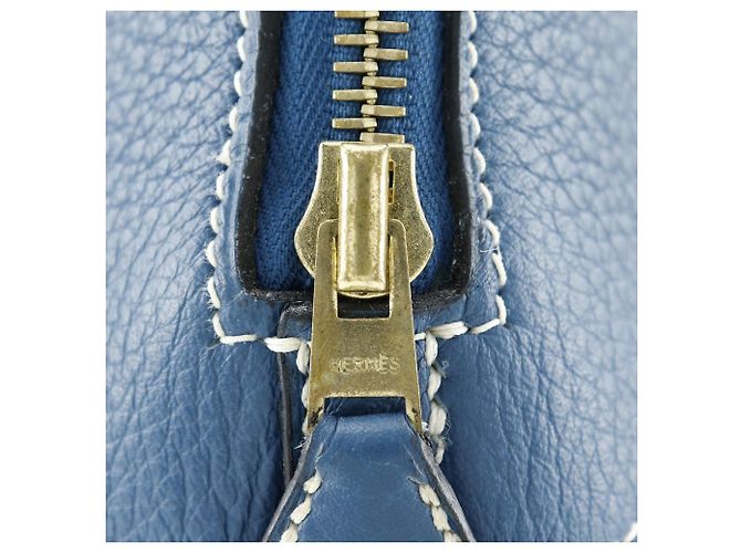 Hermès Borsa Hermes Bolide 37 in pelle Clémence blu - vista 9